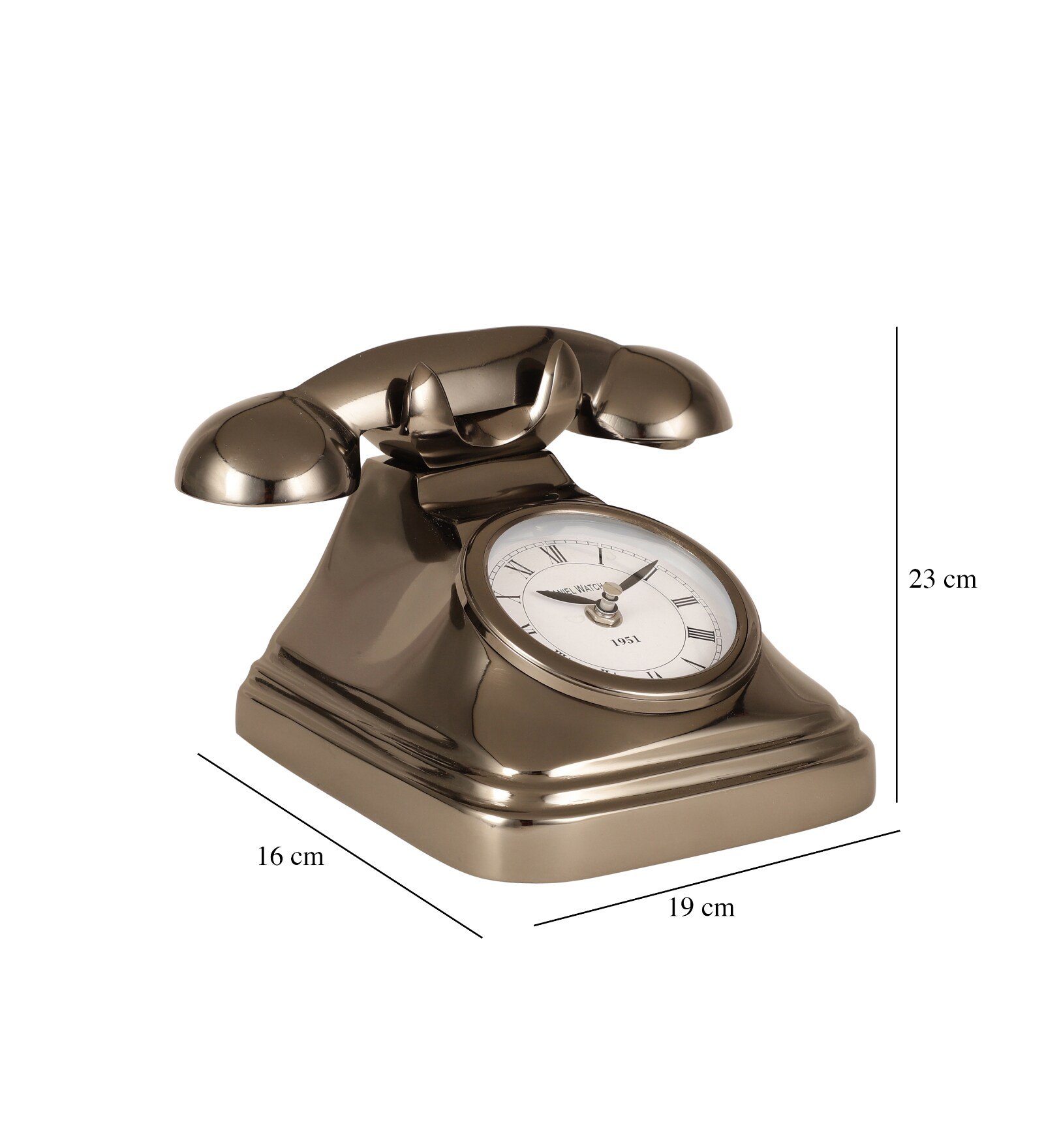 Dialtime Table Clock In Black Finish